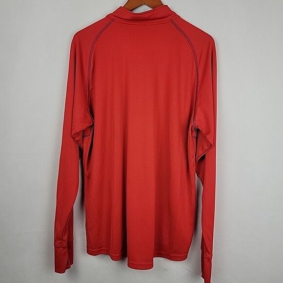 Greenlayer Sports Base Layer Mens 2XL Red Bamboo Blend 1/4 Zip Performance Shirt - Picture 10 of 12